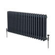 Traditional anthracite grey 3 column radiator, 600 x 1012mm, featuring a sleek, smooth finish and sturdy metal construction