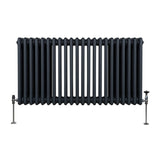 Traditional 3 Column Radiator - 600 x 1012mm - Anthracite Grey