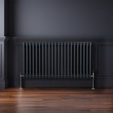 Traditional 3 Column Radiator - 600 x 1012mm - Anthracite Grey