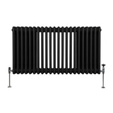 Traditional 3 Column Radiator - 600 x 1012mm - Black