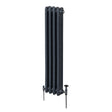 Traditional anthracite grey 3 column radiator, 1500 x 202mm, featuring a sleek, smooth finish and elegant design for efficient heating