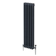 Traditional anthracite grey 3 column radiator, 1800 x 292mm, featuring a sleek vertical design and smooth, textured finish