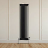 Traditional 3 Column Radiator - 1800 x 382mm - Black