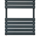 Anthracite grey flat panel towel radiator, 1200mm x 450mm, featuring sleek horizontal bars and a modern design for efficient heating
