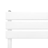 Sleek white flat panel towel radiator, measuring 1200mm x 450mm, featuring smooth lines and a modern design for stylish heating