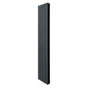 Sleek anthracite grey aluminium radiator, 1800mm x 315mm, featuring a modern vertical design with smooth, clean lines and a matte finish