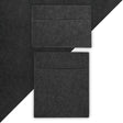 Anthracite grey van carpet lining with two storage pouches, featuring a soft, textured finish and practical design for organization