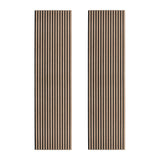 Acoustic Slat Wall Panels x 2 - Light Walnut