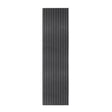 Anthracite grey acoustic slat wall panel featuring a sleek, vertical design with evenly spaced slats for sound absorption and modern decor
