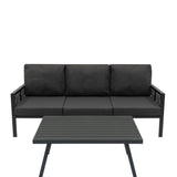 Aluminium 4 Piece Sofa Set - Anthracite Grey