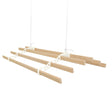 Ceiling pulley clothing airer in ivory with wooden drying rods, featuring a sleek design and sturdy construction for efficient laundry drying