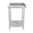 Sleek stainless steel modular cocktail bar corner unit with a smooth top surface and sturdy legs, perfect for entertaining