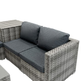Rattan Modular 6 Piece Furniture Set – Grey