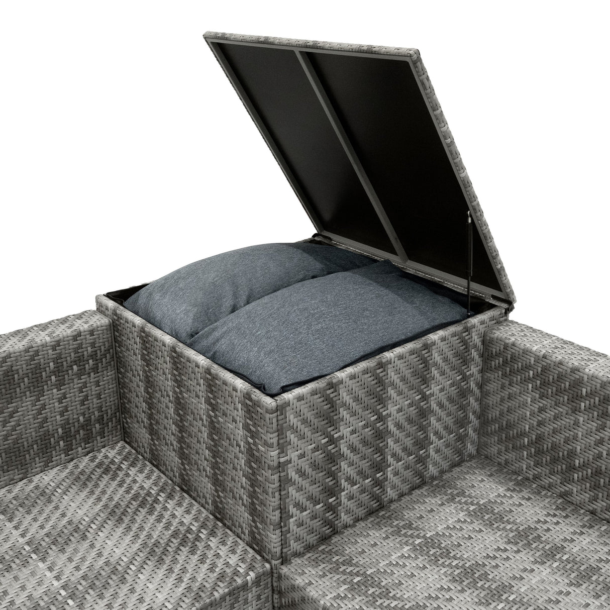 Rattan Modular 6 Piece Furniture Set – Grey