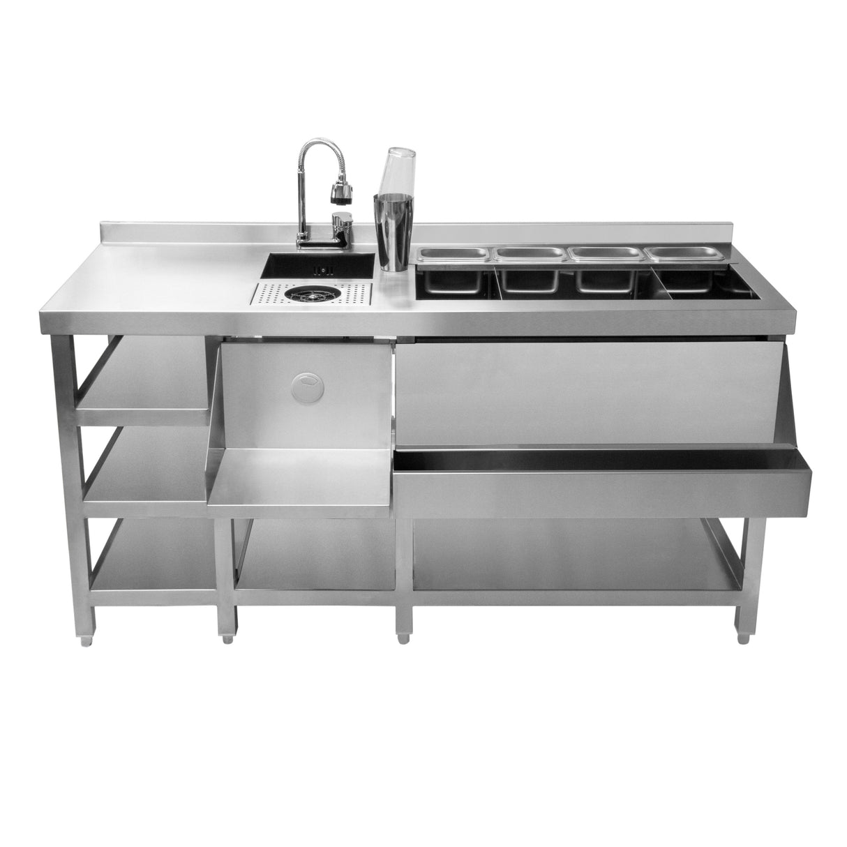 Deluxe Modular Cocktail Bar Station with Ice Well