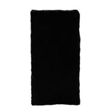 Textured black rectangular cushion with a soft, crinkled surface, ideal for modern decor or comfort in any space