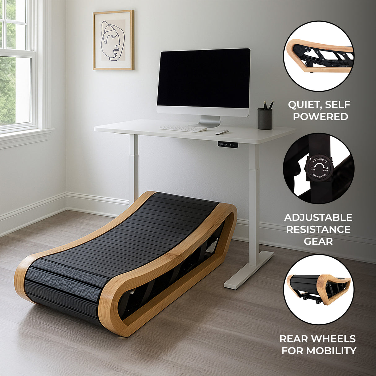 Curved Treadmill – Light Oak