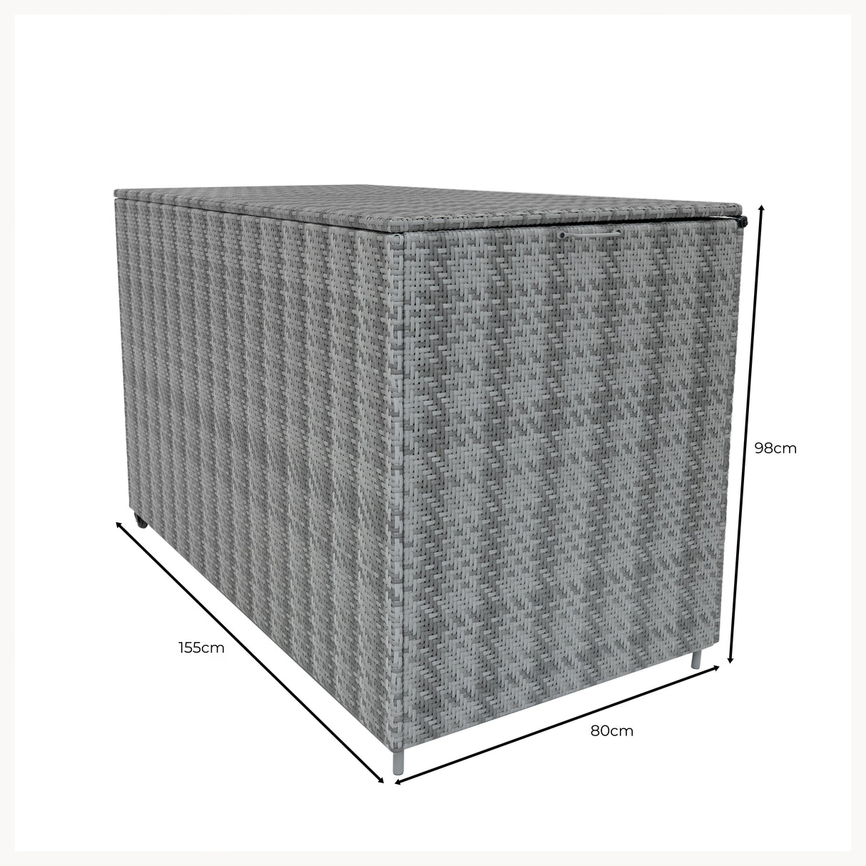 Rattan Modular 6 Piece Furniture Set & 996L Storage Box – Grey