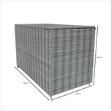 Rattan Modular 6 Piece Furniture Set & 996L Storage Box – Grey
