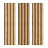 Acoustic Slat Wall Panels x 3 - Oak
