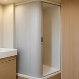Tambour Shower Door – Silver