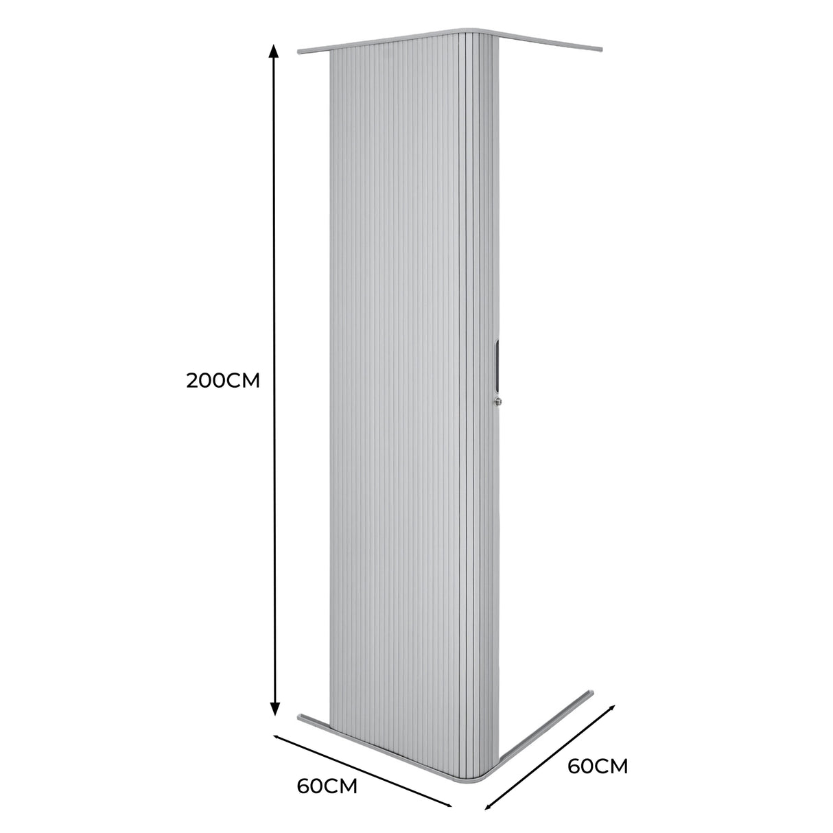 Tambour Shower Door – Silver