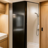 Tambour Shower Door – Black