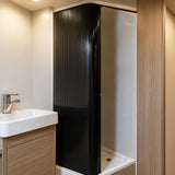 Tambour Shower Door – Black