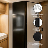 Tambour Shower Door – Black