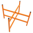 Sturdy orange mortar board stands, 500mm high, featuring a robust metal frame with square feet for stability and support