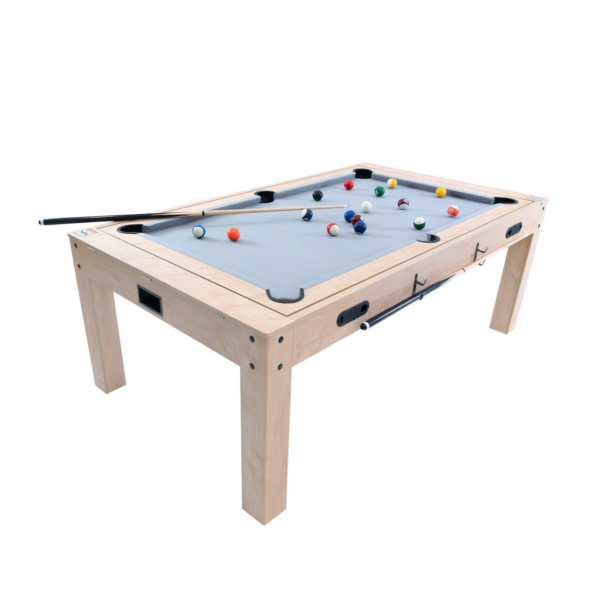 7-In-1 Games Table & Storage Benches x 2 - Oak