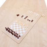 7-In-1 Games Table & Storage Benches x 2 - Oak