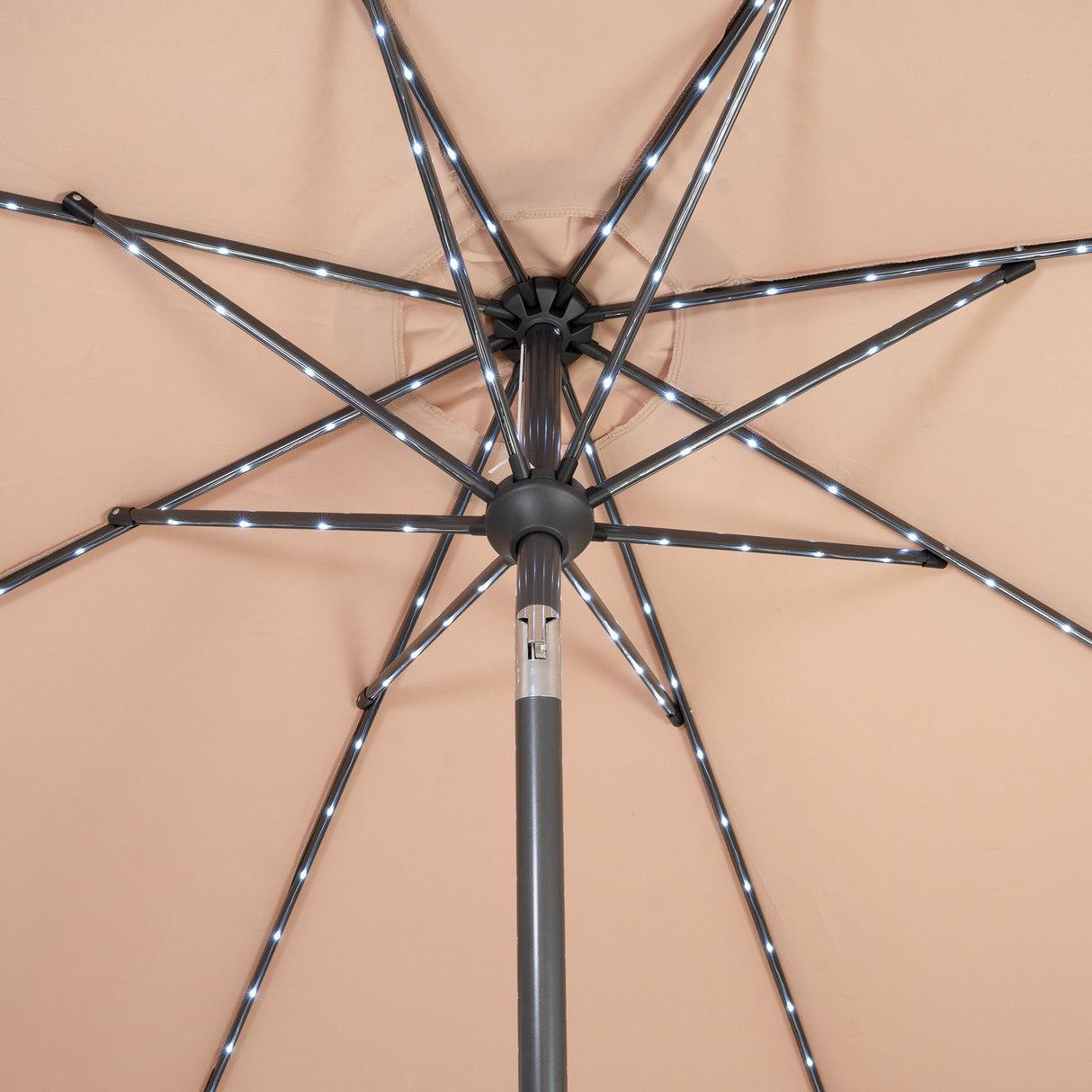 LED Tilt Parasol 2.7m – Beige
