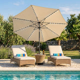 LED Tilt Parasol 2.7m – Cream