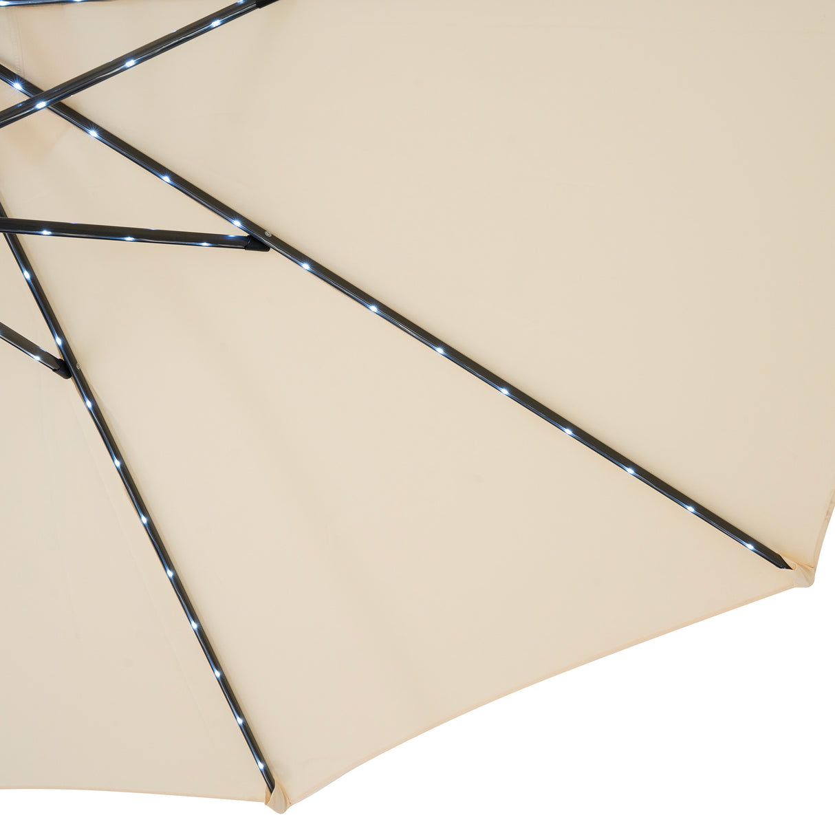 LED Tilt Parasol 2.7m – Cream