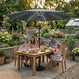 LED Tilt Parasol 2.7m – Grey