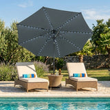 LED Tilt Parasol 2.7m – Grey