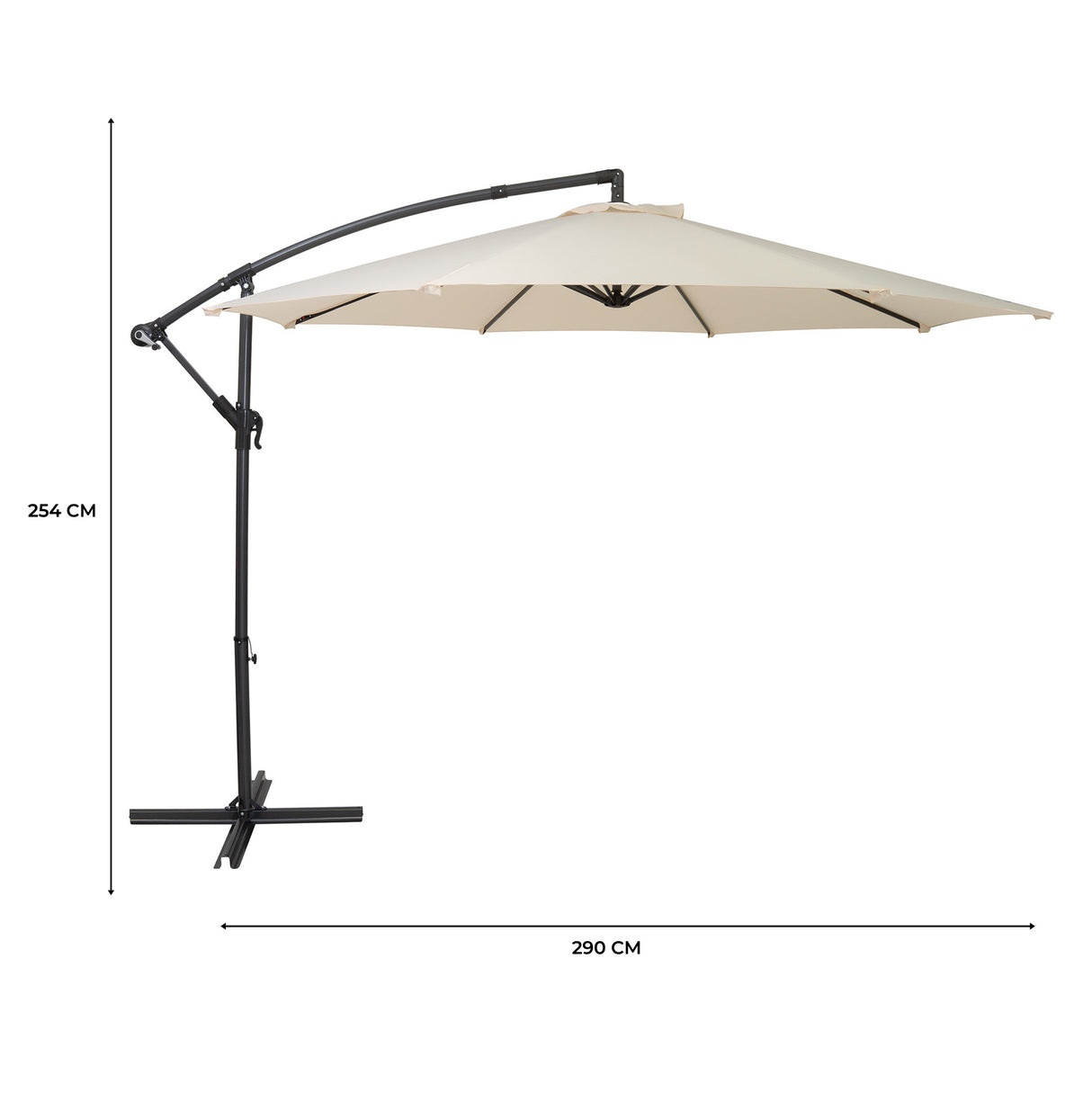 Cantilever Parasol 3m – Cream