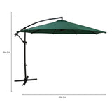 Cantilever Parasol 3m – Green