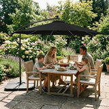 LED Cantilever Parasol 3m – Black