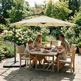 LED Cantilever Parasol 3m – Cream