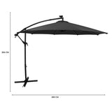 LED Cantilever Parasol 3m – Grey