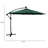 LED Cantilever Parasol 3m – Green