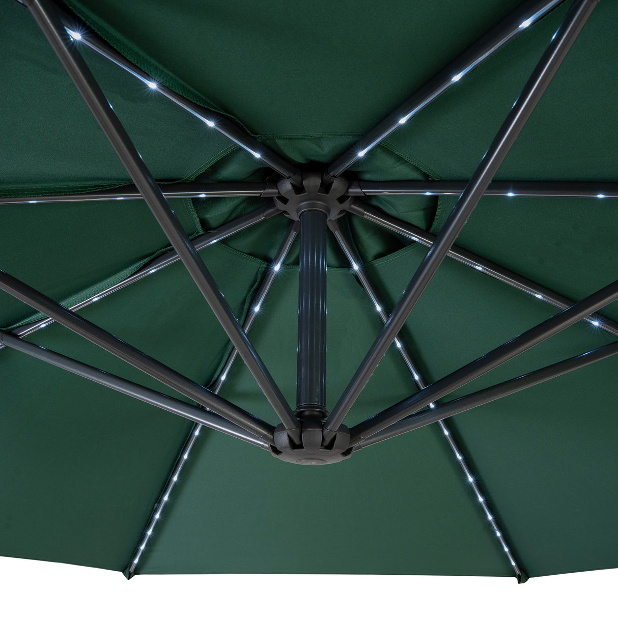 LED Cantilever Parasol 3m – Green