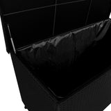 Rattan Cushion Storage Box 700L - Black