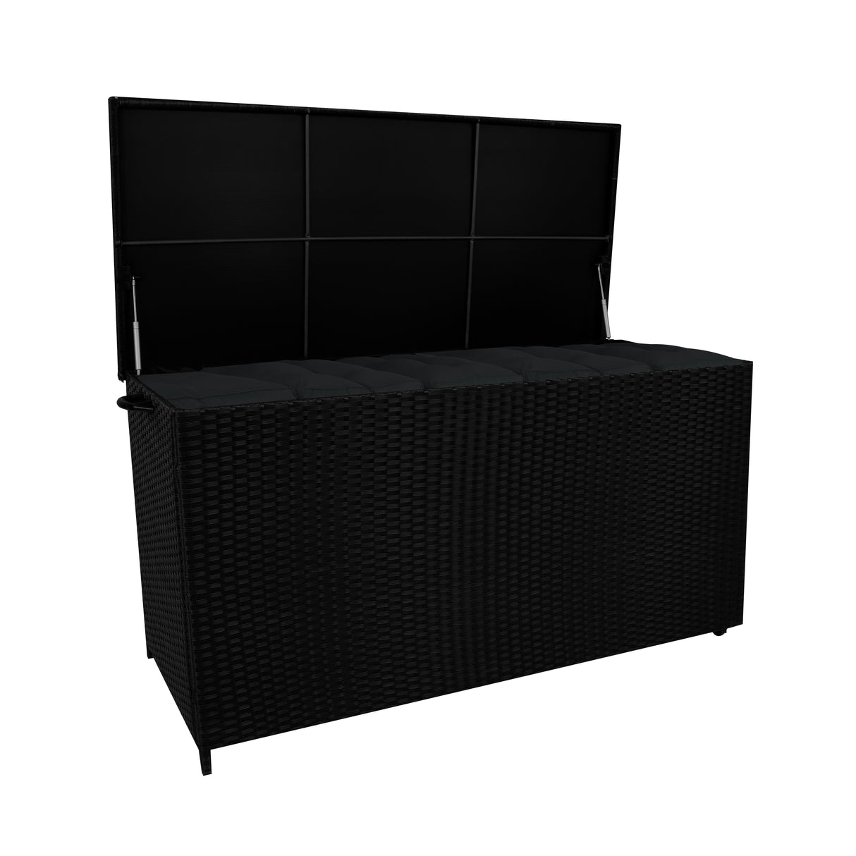 Rattan Cushion Storage Box 700L - Black