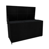 Rattan Cushion Storage Box 700L - Black