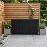 Rattan Cushion Storage Box 700L - Black