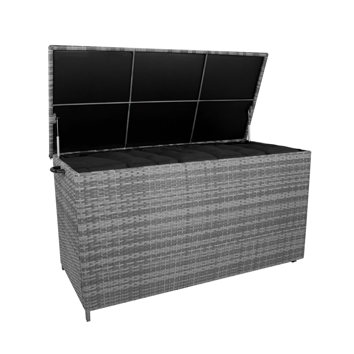 Rattan Cushion Storage Box 700L - Grey