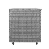 Rattan Cushion Storage Box 700L - Grey